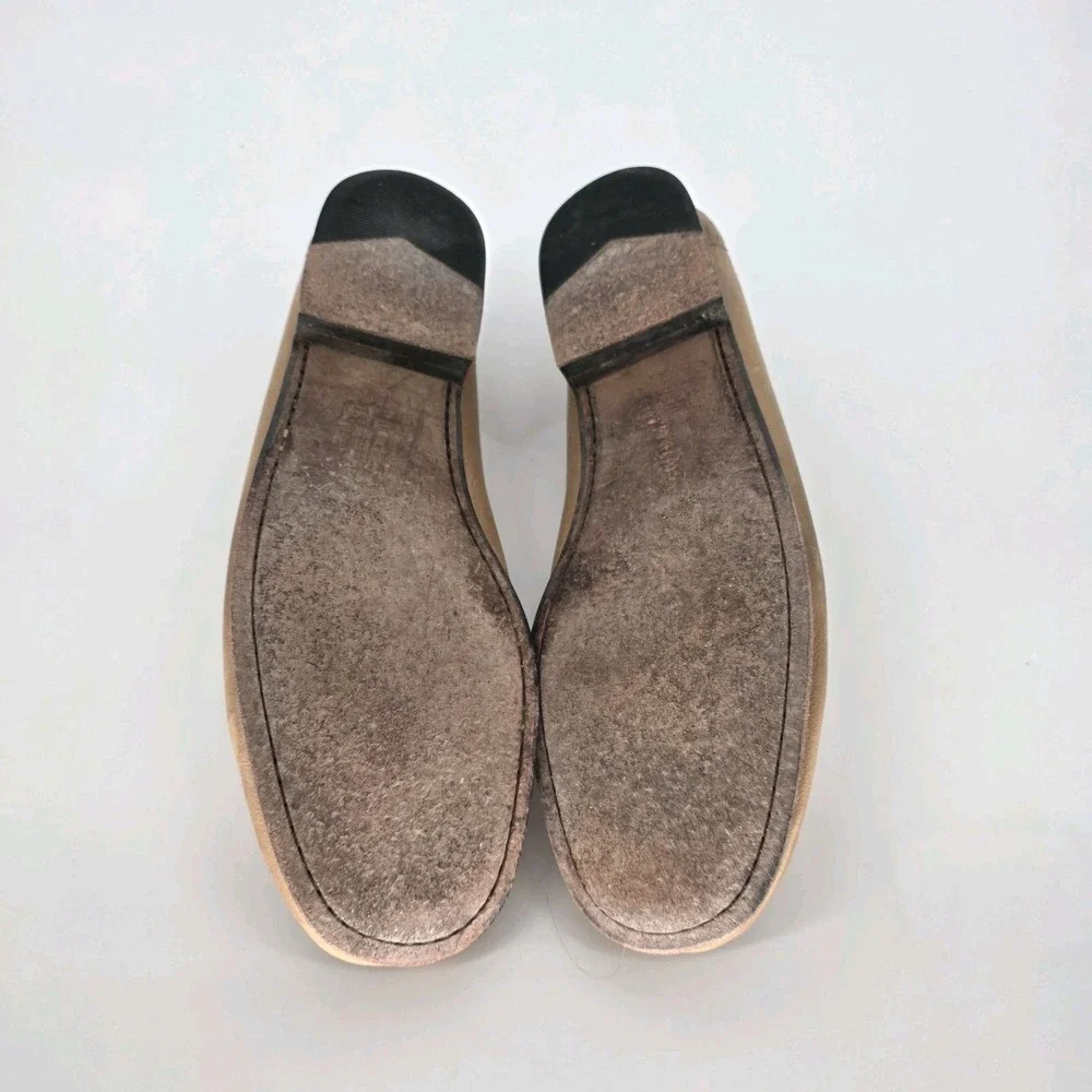 Cole‎ Haan Resort Shoes Men 12 D Brown Beige Leather Penny Loafer Business Party